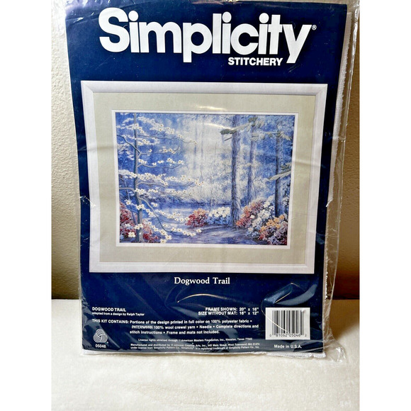Simplicity Stitchery # 05046 Dogwood Trail Crewel Kit by Ralph Taylor Sealed - Picture 1 of 4